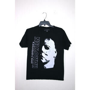 John Carpenter's Halloween Michael Myers Black and White T-Shirt Size SMALL